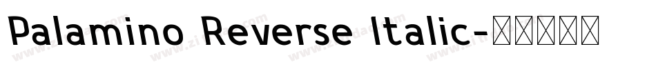 Palamino Reverse Italic字体转换
